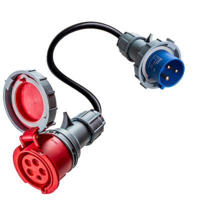 32A 5-polig CEE naar 32A 3-polig CEE Adapter