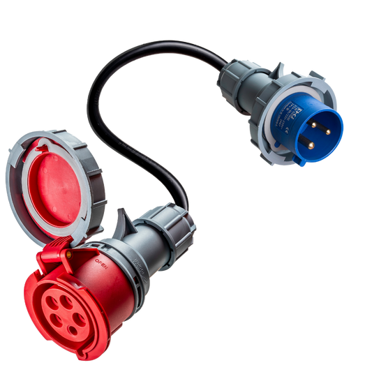 32A 5-polig CEE naar 32A 3-polig CEE Adapter