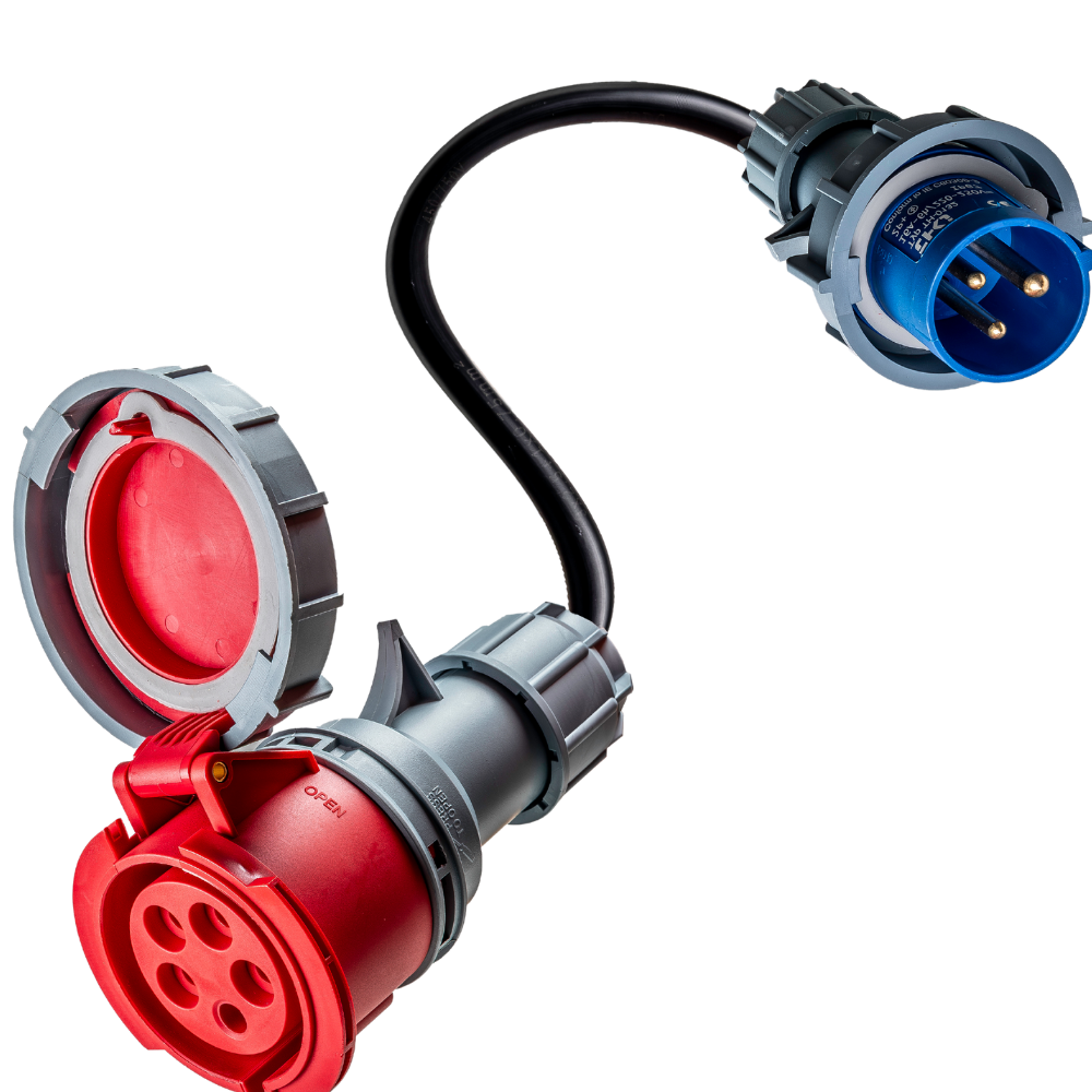 32A 5-polige CEE naar 16A 3-polige CEE adapter