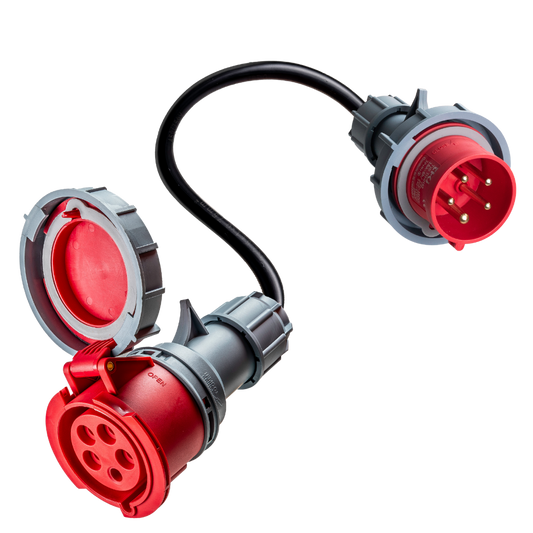 32A 5-polige CEE naar 16A 5-polige CEE adapter