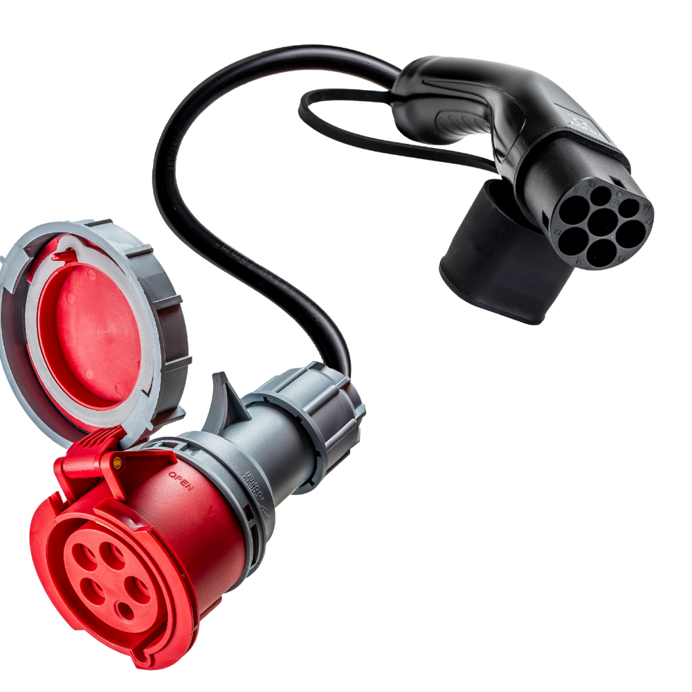 16A rood CEE naar Type 2 Adapter