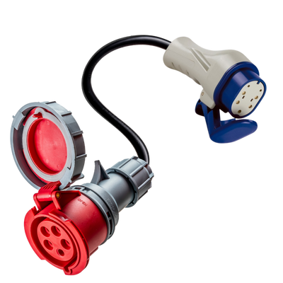 32A 5-polig CEE naar Type 3 adapter