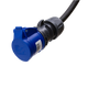Adapterkabel type 2 (laadstationzijde) naar 16A 3-polige blauwe CEE contactdoos
