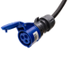 Adapterkabel type 2 (laadstationzijde) naar 16A 3-polige blauwe CEE contactdoos
