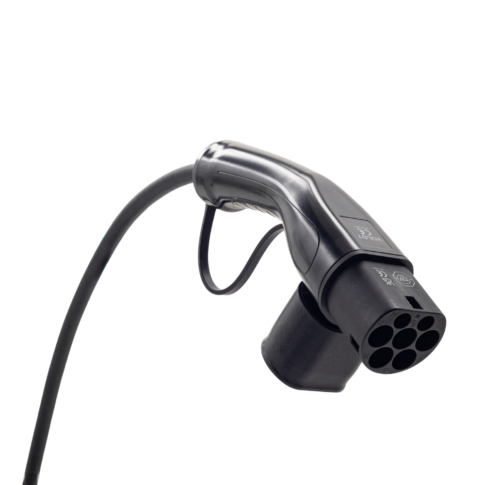 Adapterkabel type 2 (laadstationzijde) naar 3-polige 32A blauwe CEE contactdoos