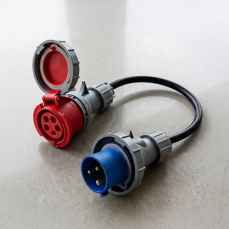 32A 5-polige CEE  naar 16A 3-polige CEE  adapter