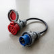 32A 5-polige CEE  naar 16A 3-polige CEE  adapter