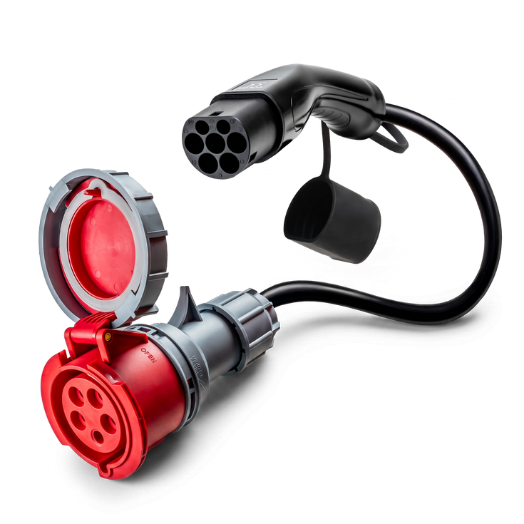 16A rood CEE naar Type 2 Adapter