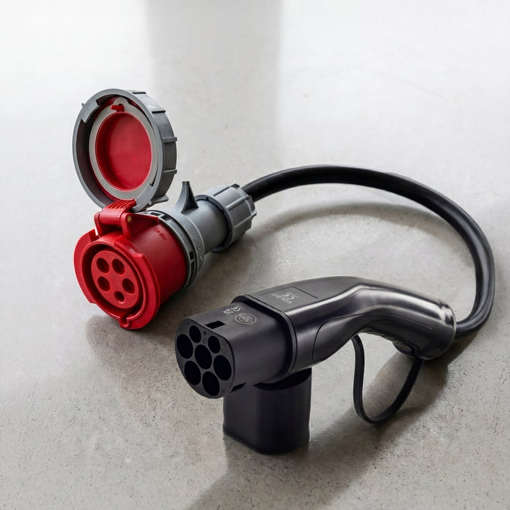 16A rood CEE naar Type 2 Adapter