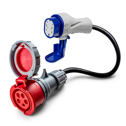 32A 5-polig CEE naar Type 3 adapter