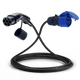 Adapterkabel type 2 (laadstationzijde) naar 16A 3-polige blauwe CEE contactdoos