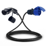Adapterkabel type 2 (laadstationzijde) naar 16A 3-polige blauwe CEE contactdoos