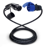 Adapterkabel type 2 (laadstationzijde) naar 3-polige 32A blauwe CEE contactdoos
